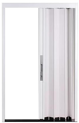 Puerta corredera plegable acordeon Interior Puerta Plegable De Acordeón De Aluminio Con Marco, Puerta Corredera Con Cerradura Para Entrada, Cocina Y Baño Con Ducha. Puerta Divisoria De Ambiente Blanca