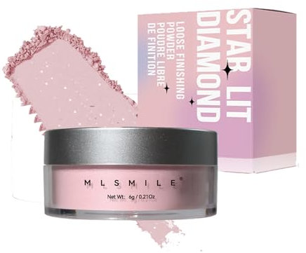 Polvere fissante con finitura luccicante, cipria traslucida rosa, controllo dell'olio, impermeabile, finitura trucco di lunga durata, polvere brillante per tutti i tipi di pelle, cipria Kimchi, trucco