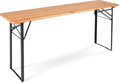 Stagecaptain BBT-170 Hirschgarten Table De Bière De Tente 170 cm Lot De 4-4 Tables De Bière Robustes (170 cm de Long) - Surface Laquée - Pliable - Facile À Ranger Et Transporter