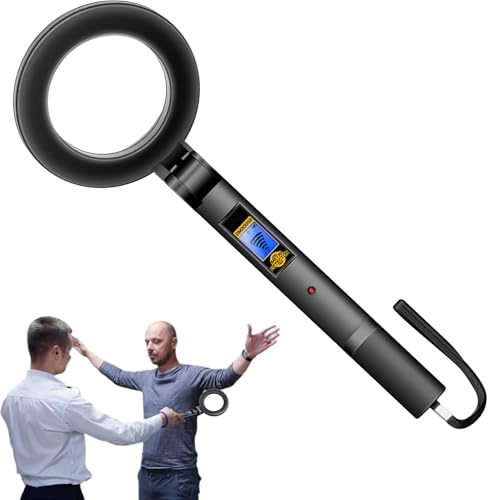 Hogvinnatil Detector de Metales portátil, Manual - Alertas de Metal portátil de escaneo 360 ​°,Equipos de detección de Alta sensibilidad para la inspección de la
