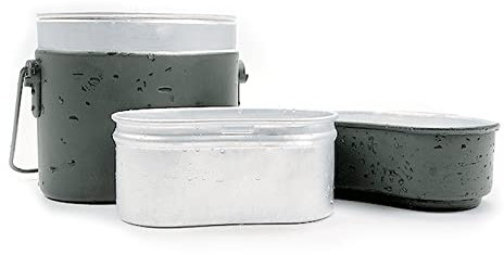 Ausla Tin da Campeggio, Scatola di Pasticci Militari, Scatola per il Pranzo Militare in Lega di Alluminio, Dimensioni Adeguate, Ideale per il Campeggio, Escursioni, Ciclismo, Zaino in