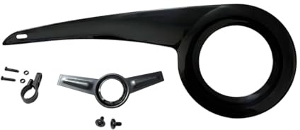 Baoblaze Fahrradkettenschutz, Fahrrad Kettenschutz Protector, Fahrradzubehör, Zykluszubehör Schale Leichtes Gehäuse Fahrradteile Kurbelschutz, Schwarzer Schwanzfix