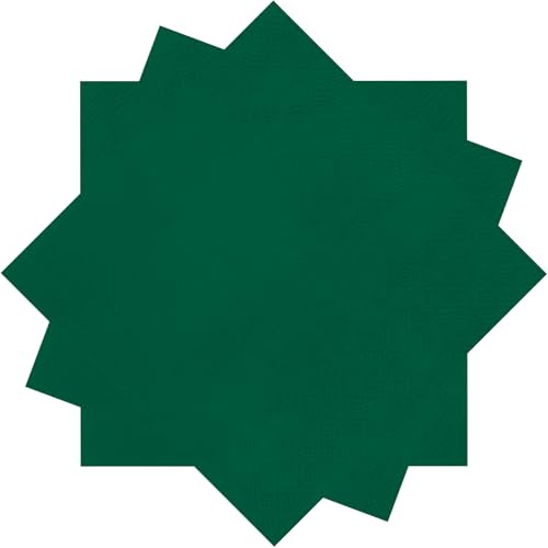 300 Count Dark Green Beverage Napkins,2-Ply Dark Green Cocktail Napkins