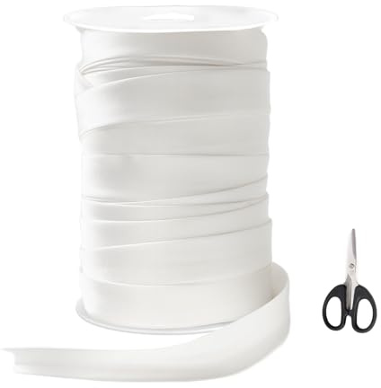 CHENGCKJ Nastro obliquo, 20 mm x 50 m, per cucire, cotone, fai da te, doppio piegato, in poliestere, per pantaloni, fascia in vita, accessori per il cucito fai da te
