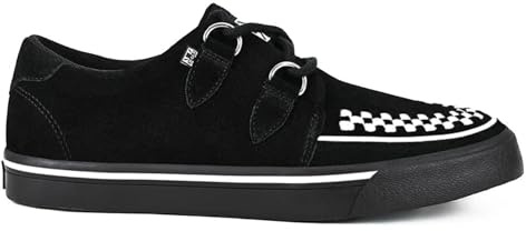TUK Calzature UnisexScarpe da Ginnastica a Punta Creeper – Scarpe con Plateau in Pelle Gotica con Suola a Teschio e Ossa