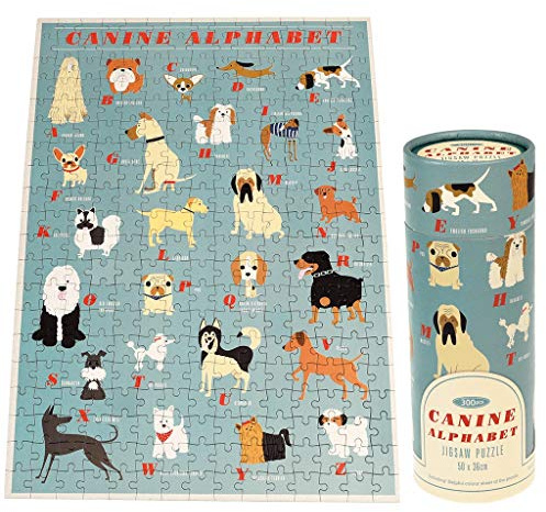 Rex London Puzzle In A Tube (300 pieces) - Choice of Design (Canine Alphabet)