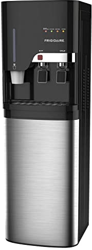 Frigidaire EFWC900 Water Cooler/Dispenser with Cup Storage -2 Temperature Settings - Bottom Loading - Premium Stainless Steel - Child Saftey