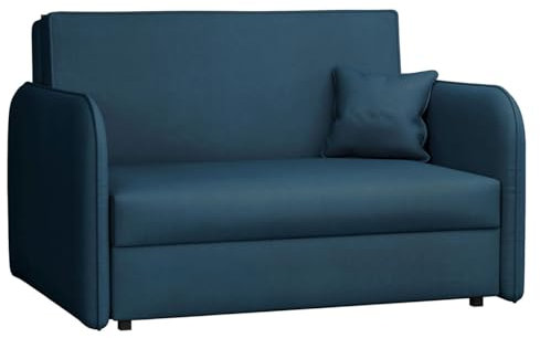 Mirjan24 Sofa Viva Loft II mit Schlaffunktion, Couch 2 Sitzer Polstersofa mit Bettkasten inkl. Kissen, Sofagarnitur, Schlafsofa, Bettsofa, Wohnlandschaft, Farbauswahl (Mono 241)
