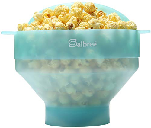 Salbree Microwave Popcorn Popper Maker Silicone Collapsible Bowl No Oil