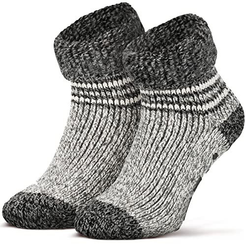 Piarini - 1 paire de chaussettes d'hiver - antidérapant - laine