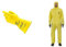 ActivArmr E014Y Guantes Aislantes Dieléctricos, (Class 0 Tensión 1000V), Amarillo, Talla XL (1 Par) + AlphaTec 2300 PLUS Mono de Trabajo con Capucha, Traje para Químicos, Amarillo, Tamaño XL 1 Unidad