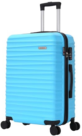 TROLLEY ADC - Valise Cabine 55x34x23 - Rigide, Légère 2,5 Kg - 39 litres - 4 Doubles Roues Silencieuses - Maniable, Pratique et Étanche - Collection Lana - Bleu Lagon