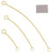 MIRKUZI Alargadores de cadenas Cadena de extensión de collar de 3 piezas, cadena de extensión de collar, collar de oro, pulsera, tobillera, cadena de extensión ajustable (oro)
