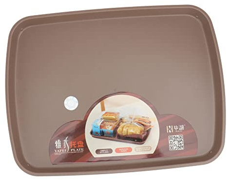 TOPBATHY 1 Pc Bandeja Rectangular Pastel Servir Plato De Fiesta Placa De Servicio Tapa Platos De Desayuno Bandejas De Servicio De Mayordomo Porta Cubiertos Coffee El Plastico Reutilizable