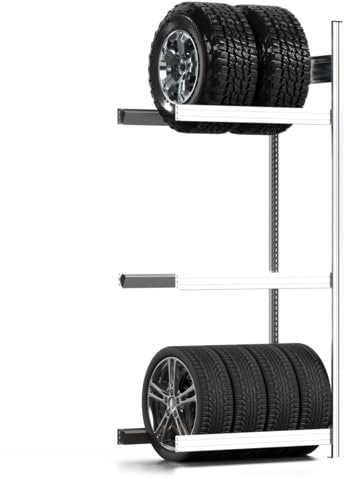 REGALWERK Räderregal mit Tiefenriegel - 250 kg - 2.000 x 875 x 500 mm (HxBxT) - 3 Ebenen - Anbauregal - Steckregal BERT