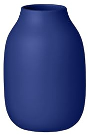 blomus Vase -COLORA- | Keramikvase für Blumen & Dekoration | Blumenvase Farbe Mazarine Blue matt | Größe S
