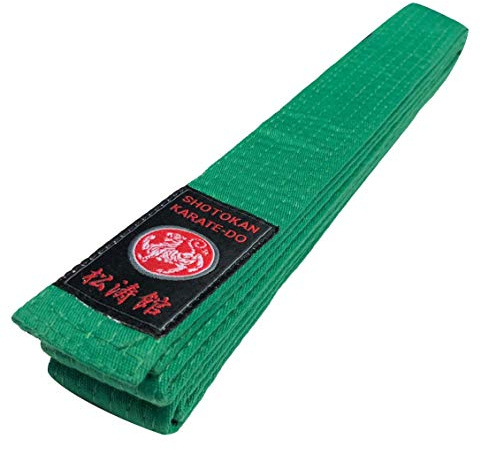 Budodrake Shotokan Karategürtel Silver Edition 100% Cotton grün (260)