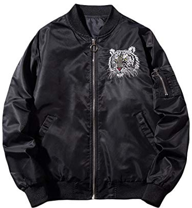 Giacche A Vento Da Uomo, Pelle Di Tigre Antivento Rivestimento Esterno Windbreakers Full-zip Cappotto con
