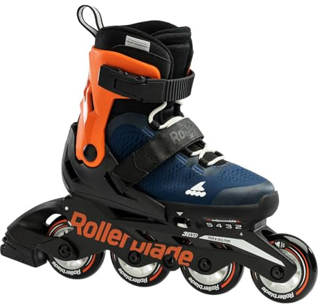 Rollerblade MICROBLADE Pattini in linea per ragazzi, blu notte/arancio, in diverse dimensioni