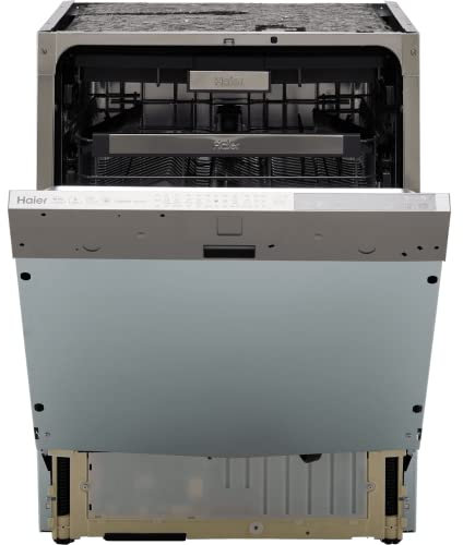 Haier XIB6B2S3FS Wifi Connected Fully Integrated Standard Dishwasher - Silver Control Panel with Fixed Door Fixing Kit - B Rated