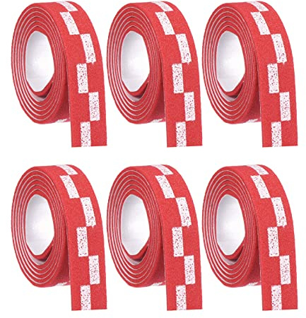 PATIKIL 18 Table Tennis Side Tape, 6 Pack Ping Pong Edge Tape Protect The Edges of Rubber and Blade for Paddles Racket, Red