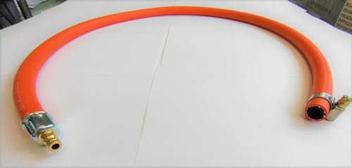 ZaTeChS Manguera de Gas Propano-Butano 100 cm 1m | Kit de Conexión Rápida Entre Barbacoa y Autocaravana - DN5 - Enchufe + Conexión de Cable con Abrazadera de Grifo de 9 mm