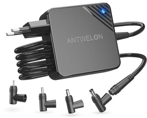 ANTWELON 65W Laptop Laddare 19V 3,42A för Asus Laptop VivoBook ZenBook Chromebook Transformer Book UX330 UX330U Q504U Q302 S200E X201E X202E Nätaggregat Nätadapter rund kontakt