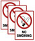 SL group - 3 Schilder No Smoking/Rauchen verboten 20 x 30 cm aus stabiler PVC Kunststoff-Platte - Rauchverbot im Innen- & Außenbereich - Verbotsschild für nicht Rauchen im gesamten Gebäude