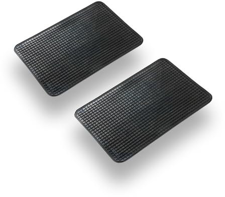 OWIJI Tappetini Auto Gomma Universali Set da 2 34x50 Cm Ritagliabili Nido D'Ape Abitacolo Antiscivolo Antiscivolo