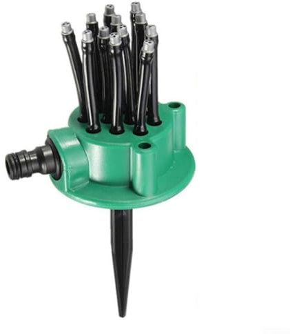 Irrigatore da giardino, irrigatore automatico multi testa da giardino, ideale per aiuole, prati, cortili, ortaggi e molto altro ancora