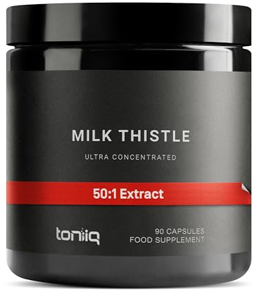 Milk Thistle - Ultra High Potency 50:1 Extract with 80% Silymarin - Highly Concentrated - Third-Party Lab Tested - 90 Capsules