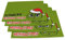 KAMACA 4er Set Tischsets/Platzsets Platzmatten GRÜN abwaschbar & rutschfest Eyecatcher Winter Advent Weihnachten Größe 30x45 cm (4er Set Filz Weihnachts - Muffel)