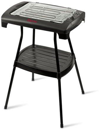 GIRMI BQ22 - Barbacoa eléctrica de 2000W para asados rápidos y sin humo. Con rejilla ajustable, bandeja de agua y fácil limpieza. Disfruta de parrilladas sabrosas todo el año, sin complicaciones.