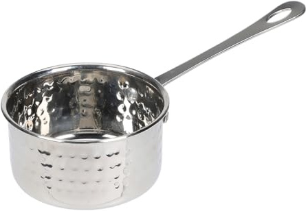 Edelstahl Soßentopf mit Stiel ø 10 cm Fassungsvermögen 300 ml Stieltopf Stielkasserolle Serviertopf Sossentopf