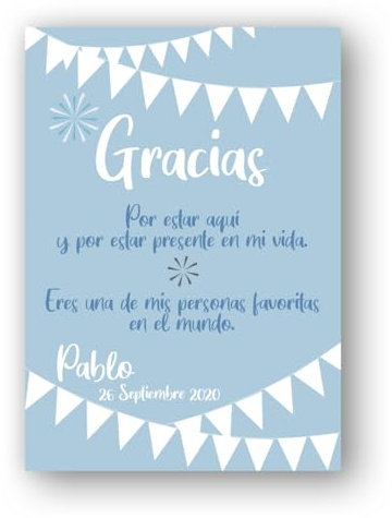 Genérico Tarjetas de Agradecimiento para Comunión Azul, detalle para invitados. Tarjetas de agradecimiento para invitados, tarjeta de agradecimiento niño de comunion.