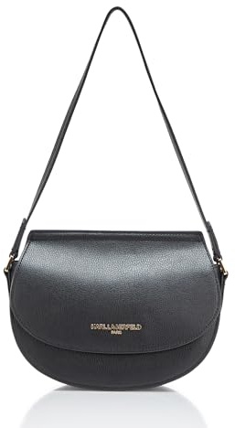 KARL LAGERFELD Paris Women's Shoulder, Black/Gold, One Size