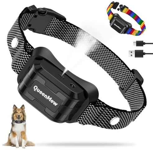Collari anti abbaio per cani, collare spray per corteccia con 3 livelli di sensibilità e spray regolabili, impermeabile e ricaricabile, collare per cani alla citronella automatico con 2 cinghie per