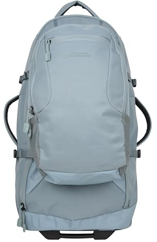 Mountain Warehouse Voyager Wheelie 50 + 20 Liter Rucksack – Gepolsterter Airmesh-Rücken mit Abschließbaren Reißverschlüssen und Verstellbaren Gurten – Camping, Outdoor Blassgrün Einheitsgröße