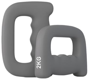 wisoolkic Entraînement de Boxe en Mouvement, MMA, Cardio, aérobic, Fitness, haltère multifonctionnelle, Petite haltère pour Hommes et Femmes , Gris , 2 kg