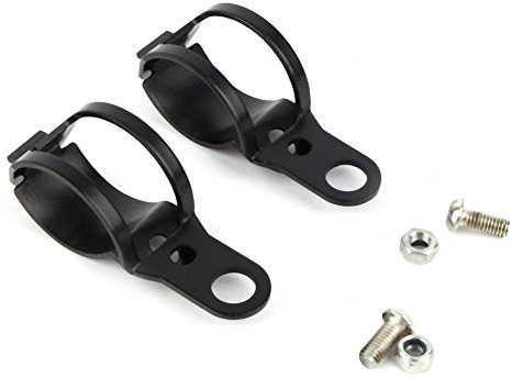 2 pcs Support de Montage de Clignotants, Keenso Support de Fixation Par Serrage Support de Fourche 30mm en Métal Noir Universel