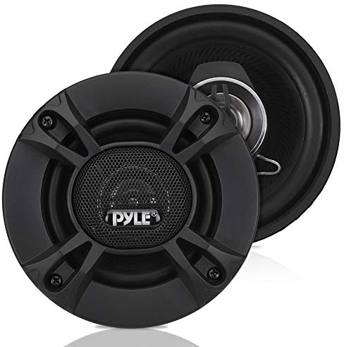 Pyle 2-Wege Lautsprecher Auto 10cm (4) – Autolautsprecher 240W, Auto Boxen 4 Ω Impedanz, 1/2 Neodym Hochtöner, 4,6cm (1,81) Einbautiefe, ASV Spule, Poly Injection Membran – Einbaulautsprecher Paar