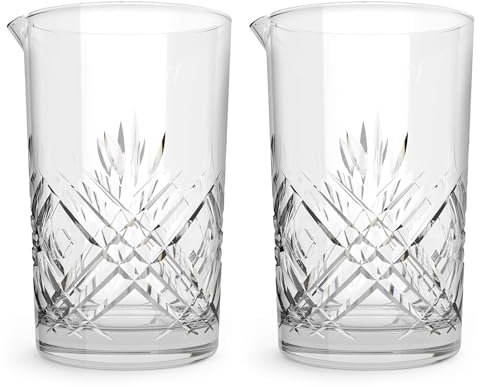 Jucoan 2 Pack 24oz/700ml Cocktail Rührglas, dicker gewichteter Boden Cocktail Rühren Glas Mixing Pitcher für Bar, Barkeeper's Zubehör Werkzeug