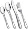 Cutlery Set, 4 Piece Stainless Steel Flatware Set, Tableware Silverware Set with Spoon Knife and Fork Set, Service for 4, Dishwasher Safe/Easy Clean, Mirror Polished