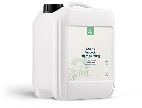 eco:fy Cabrio Verdeck Imprägnierung Imprägniermittel Versiegelung Schutz wasserabweisendes Spray für Stoffdach Transparent Lösemittelfrei PFC-frei (5 l)