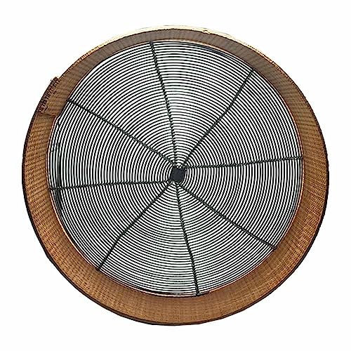Setaccio in Legno Artigianale per frumenti, Grano, Cereali - Diametro 32 cm - Elemento Decorativo - Decorazione da Giardino (32 cm)