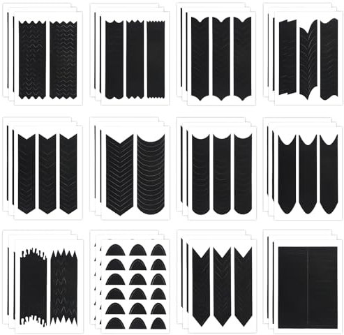 Lot de 36 feuilles de pochoirs autocollants pour manucure française, tampons à ongles, pour manucure, décoration, outils de bricolage, 12 modèles