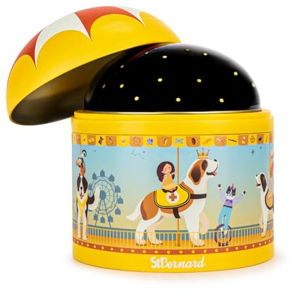 StBernard Home First Aid Kit Complete Family in Music Box - 120+ Professional Medical Essentials, Emergency Kit for Family, Kids, Classroom, Gifts (Carousel)