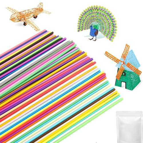 300PCS 3D Pen Refills for 3D Doodler Pen, Filament Refills 30 Mixed Colours, 2.5mm 3D Printing Pen Refills for Kids, PCL Low Print Temperature Refills for Kids Creative Arts and DIY Craft Projects