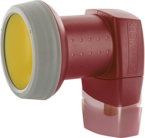 SCHWAIGER 326 Single LNB 1-Participant Sun Protect LNC numérique résistant à la Chaleur Récepteur Satellite Sat Protection Extensible Contre Les intempéries Contacts dorés Rouge