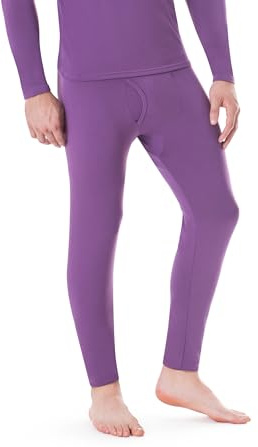 ROCKY Men's Thermal Underwear Men Long Johns for Men Thermal Pants Mens Long Underwear Bottoms Warm Mans Base Layer Pants (XXX-Large, Plum, Standard Weight 185 GSM, One Pack)